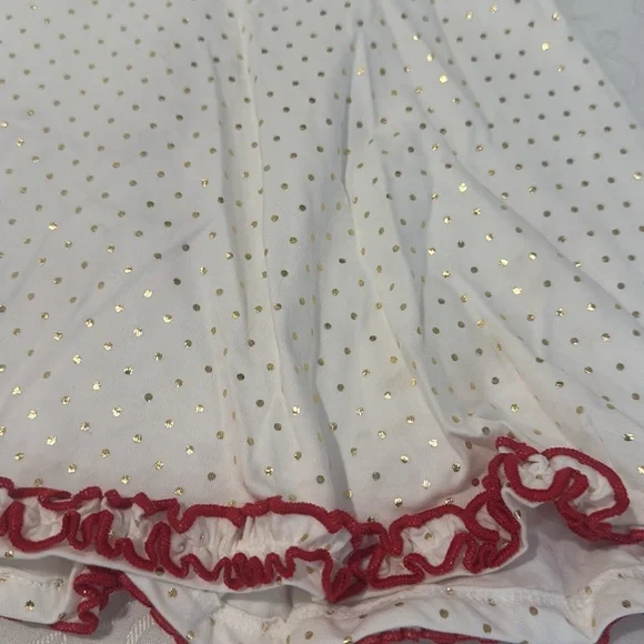 Bonnie Jean Holiday Foiled Dot Knot Dress. 2T - Picture 10 of 11